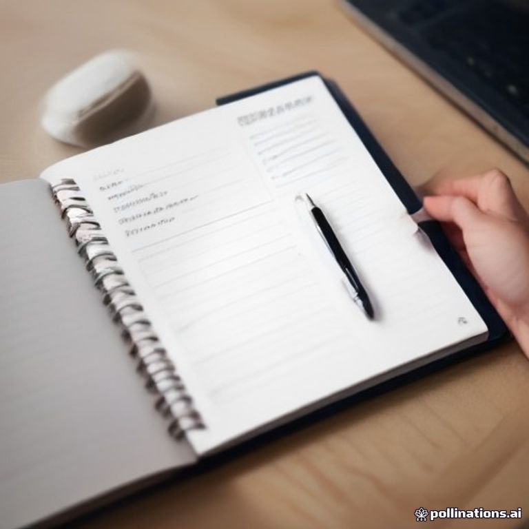 AI-generated illustration of a hand writing in a budget planner